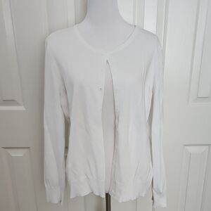 White Button-Up Cardigan